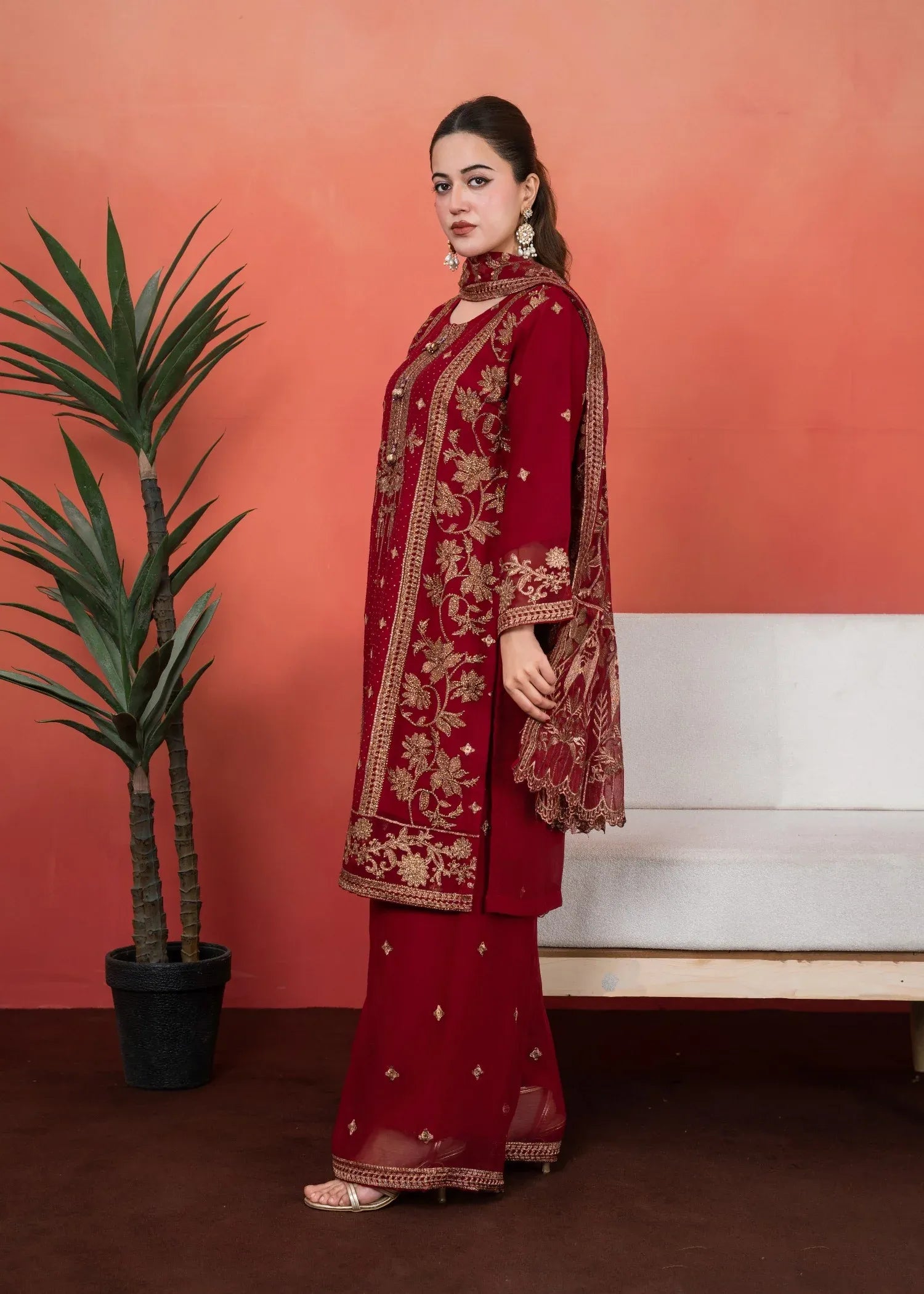 Arzoo Chiffon Marron