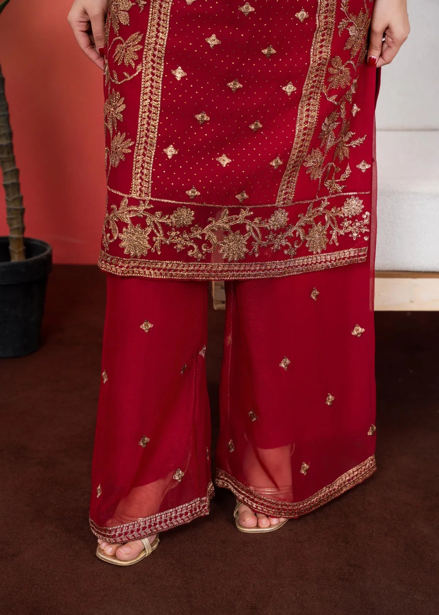 Arzoo Chiffon Marron