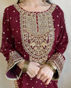 Ronaq-e-Mehfil Maroon Farshi Gharara