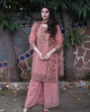 Arzoo Chiffon Peach Pink